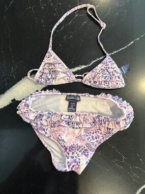 Vilebrequin Lilac & Light Pink Ruffle Bikini